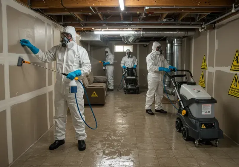 Basement Moisture Removal and Structural Drying process in Marina del Rey, CA